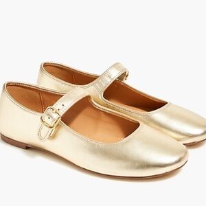 JCrew Factory Metallic Mary Jane flats